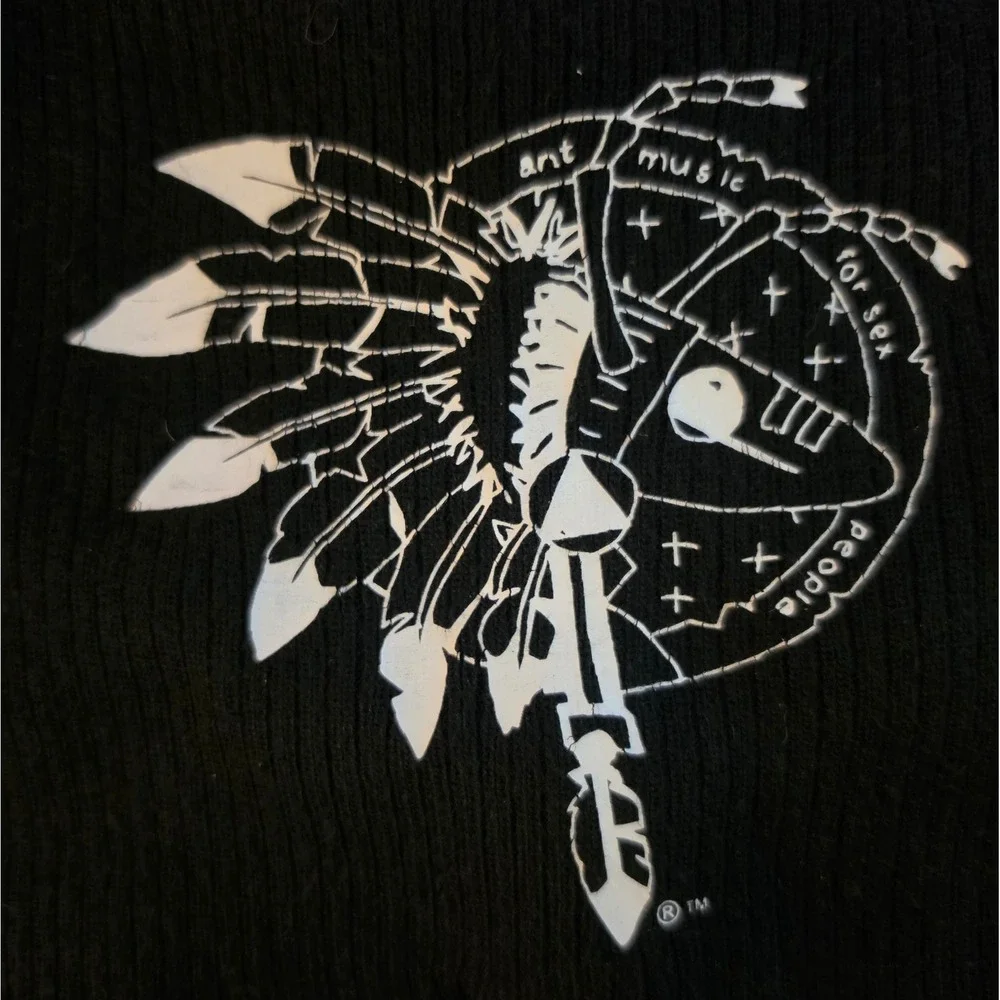 Adam Ant Ant Music For Sex People Graphic Beanie Black Ribbed Knit Hat Vintage